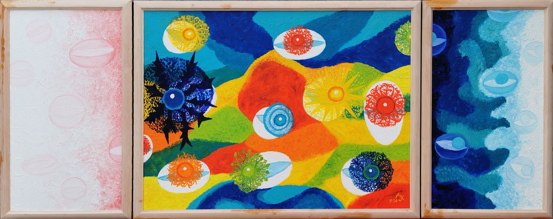 Skąd Przyszliśmy Kim Jesteśmy Dokąd Idziemy Obrazy olejne – Aldona Jabłońska Klimczak – Obrazy